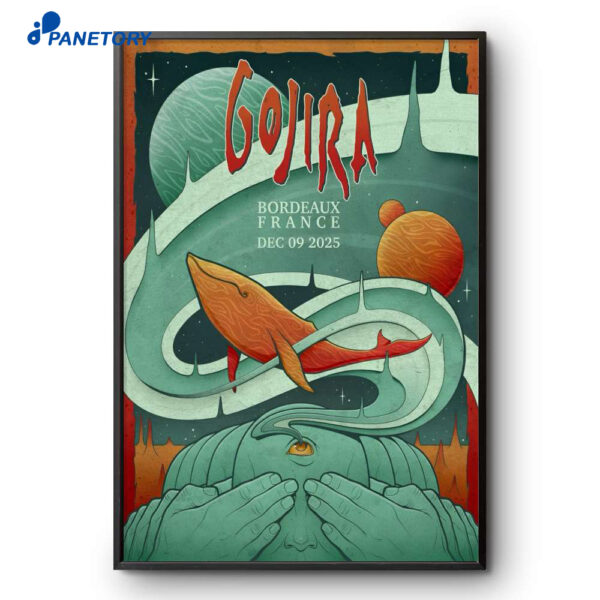 Gojira Arkéa Arena Bordeaux France Dec 9 2025 Poster