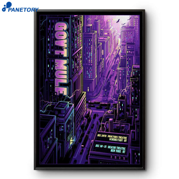 Gov’t Mule Beacon Theatre New York NY Dec 30-31 2025 Poster
