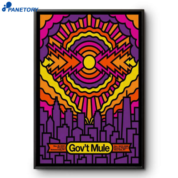 Gov't Mule Schenectady NY Dec 28 2025 Poster