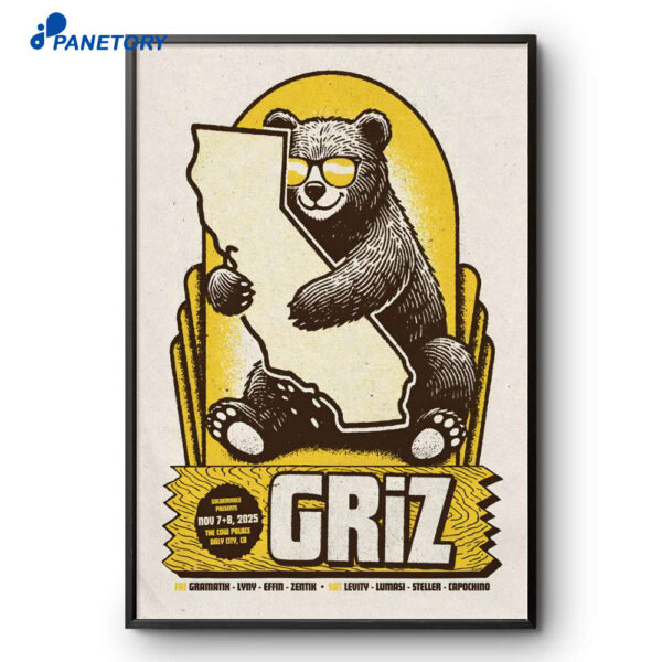 Griz Cow Palace Nov 7- 8 2025 Poster
