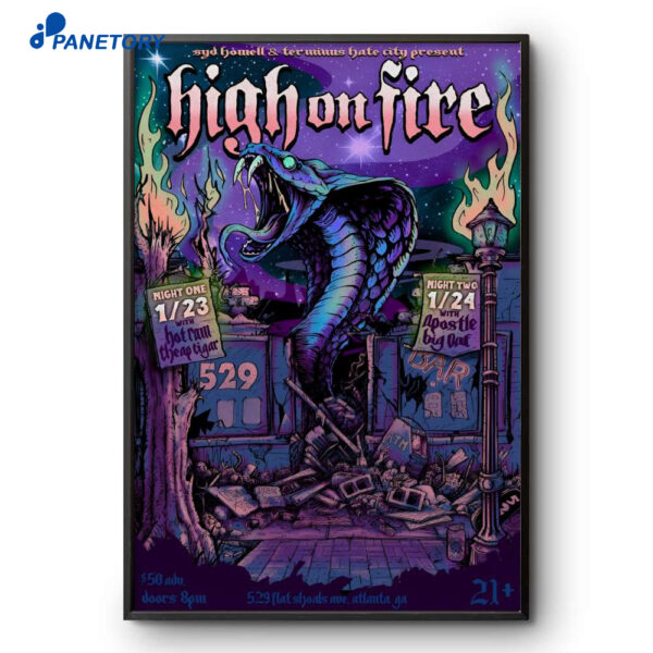 High Fire 529 Bar Atlanta GA Jan 23-23 2026 Poster