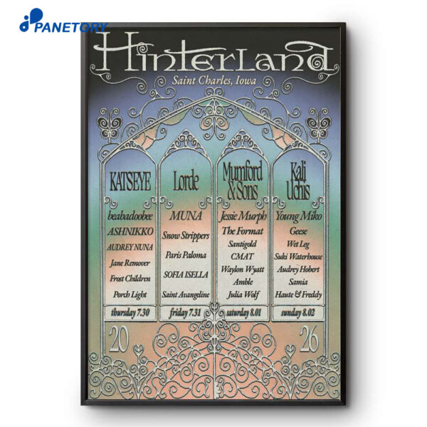 Hinterland Jul 30 Avenue Of The Saints St. Charles Iowa Aug 2 2026 Poster