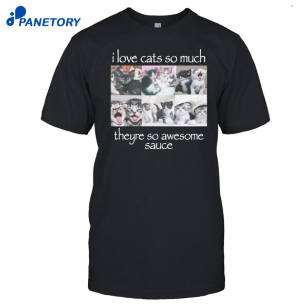 I Love Cats So Much Theyre So Awesome Sauce Shirt