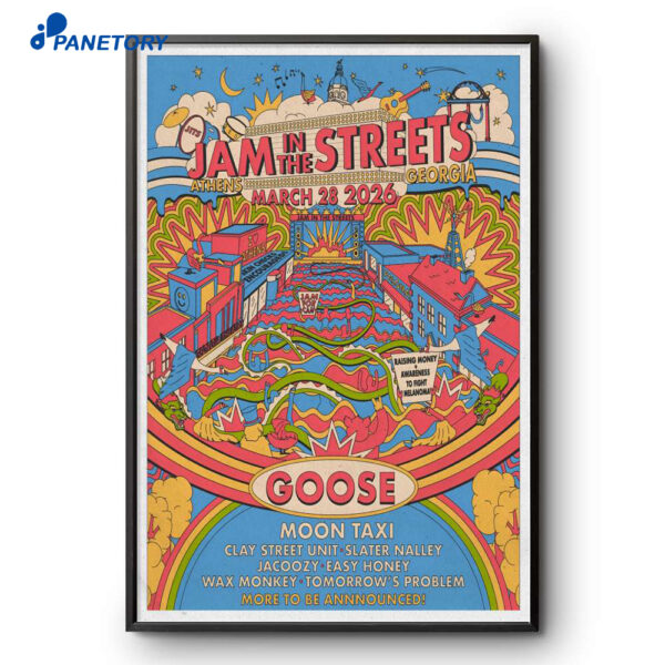 Jam The Streets Downtown Athens Ga Mar 28 2026 Poster