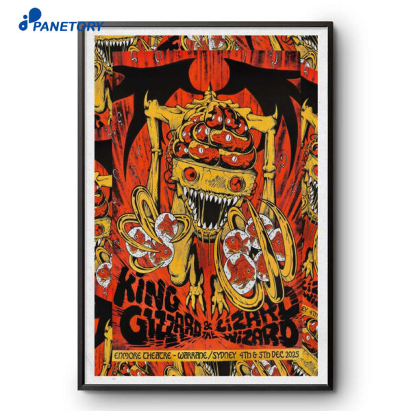 King Gizzard & The Lizard Wizard Sydney Dec 4 - 5 2025 Poster