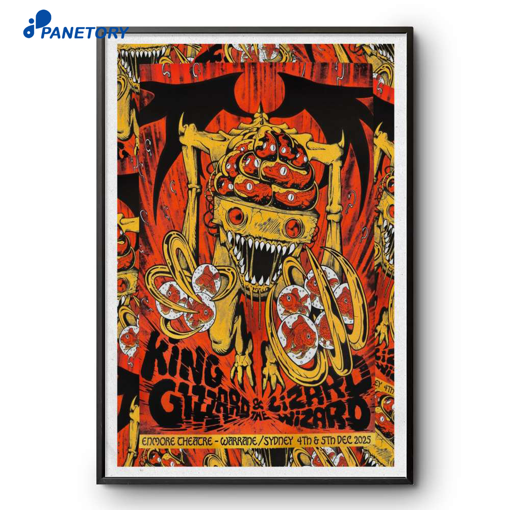 King Gizzard &Amp; The Lizard Wizard Sydney Dec 4 - 5 2025 Poster 2 King Gizzard & The Lizard Wizard Sydney Dec 4 - 5 2025 Poster