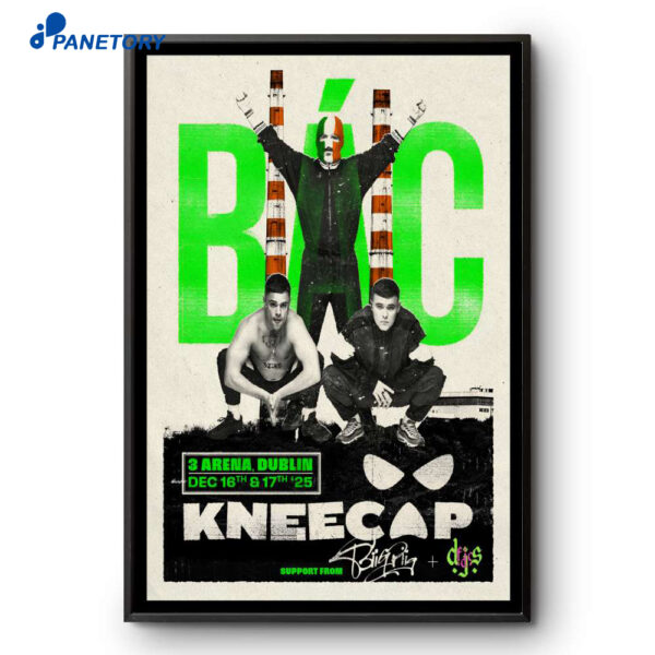 Kneecap Dublin Ireland Dec 16-17 2025 Poster