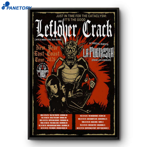 Leftover Crack New Year East Coast Tour 2026 Poster
