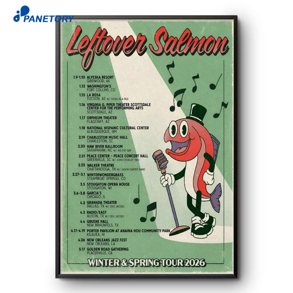 Leftover Salmon Winter And Spring Tour 2026 Poster 2 Leftover Salmon Winter And Spring Tour 2026 Poster
