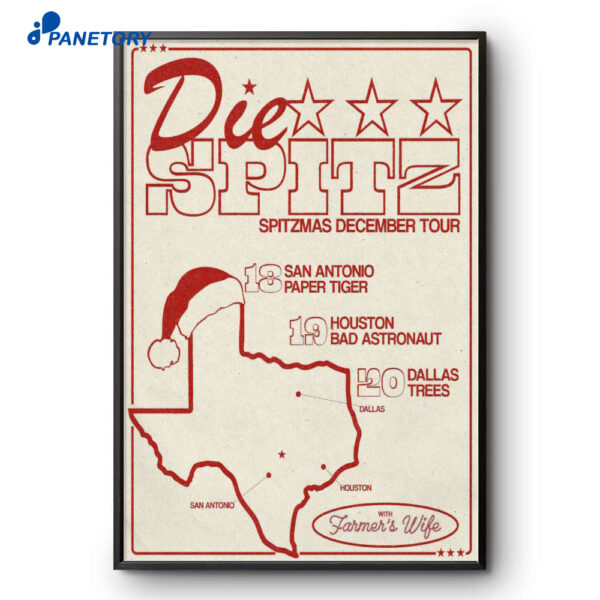 Limited Edition Die Spitz Spitzmas December Tour 2025 Poster
