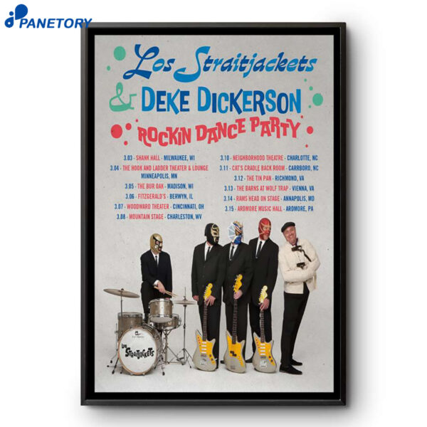 Los Straitjackets Rockin Dance Party Shows 2026 Poster