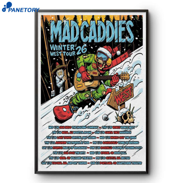 Mad Caddies Winter West Shows 2026 Poster