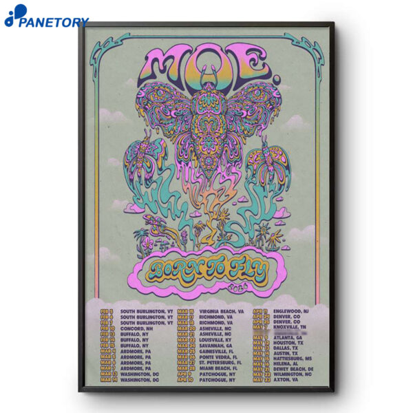 Moe. Born To Fly Tour 2026 Poster
