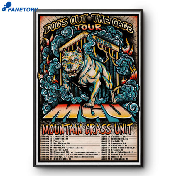 Mountain Grass Unit Tour Dog's Out The Cage 2026 Poster
