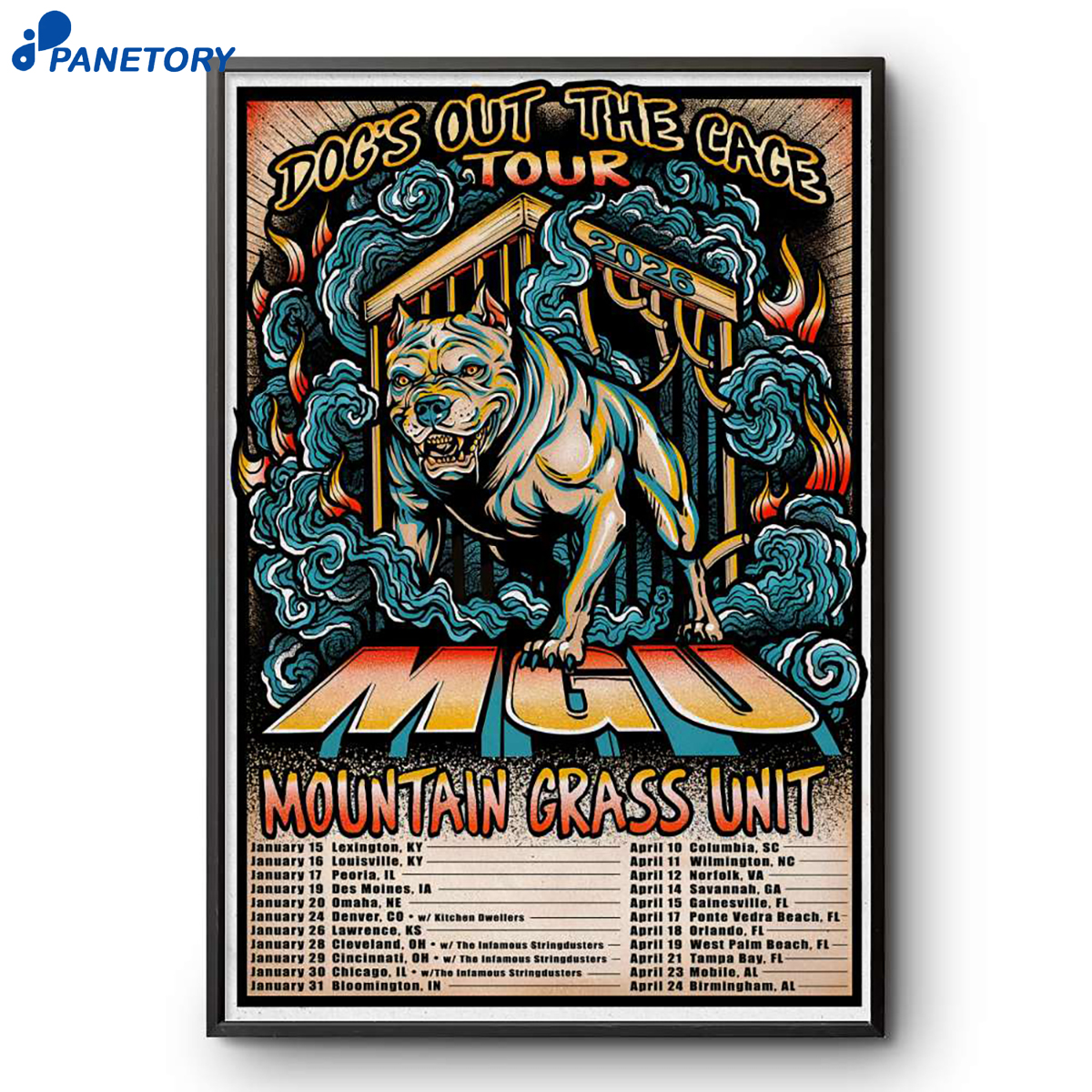 Mountain Grass Unit Tour Dog'S Out The Cage 2026 Poster 2 Mountain Grass Unit Tour Dog'S Out The Cage 2026 Poster