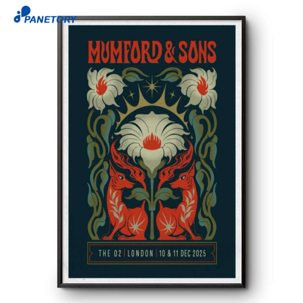 Mumford & Sons The 02 London Dec 10 - 11 2025 Poster