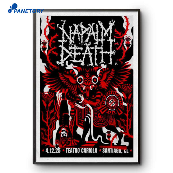 Napalm Death Santiago 4 Dec 2025 Poster