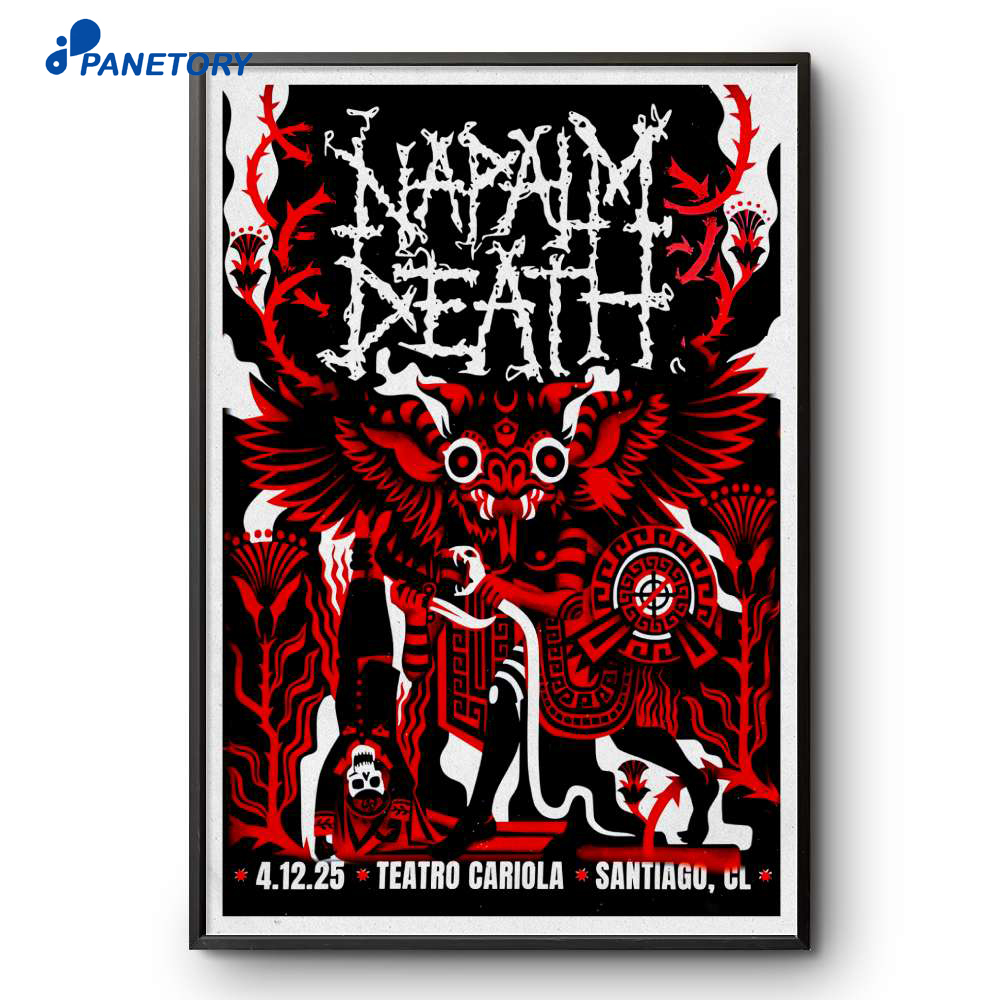 Napalm Death Santiago Chile Dec 4 2025 Poster 2 Napalm Death Santiago Chile Dec 4 2025 Poster
