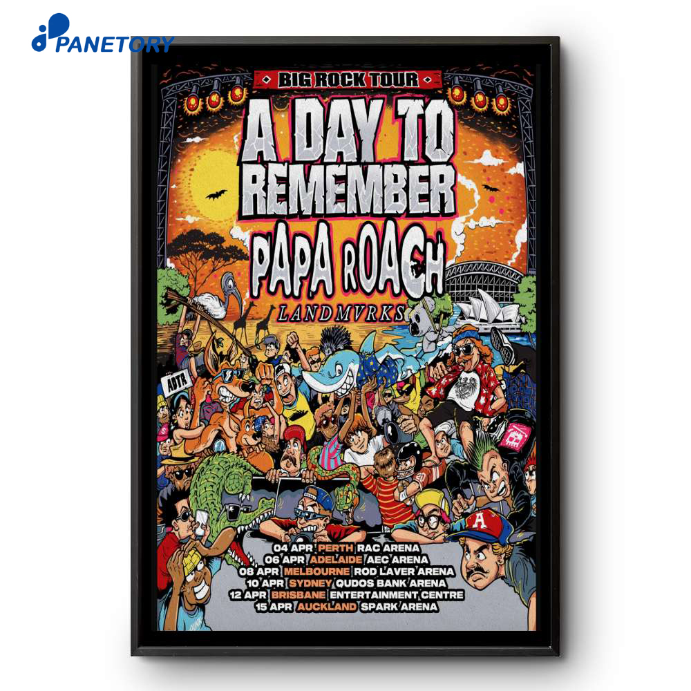 Papa Roach Big Rock Tour 2026 Poster 2 Papa Roach Big Rock Tour 2026 Poster