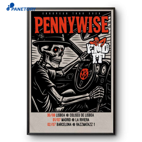 Pennywise European Tour 2026 Poster