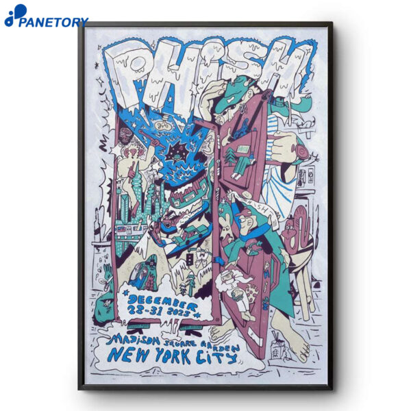 Phish NYE MSG New York Dec 28-31 2025 Poster