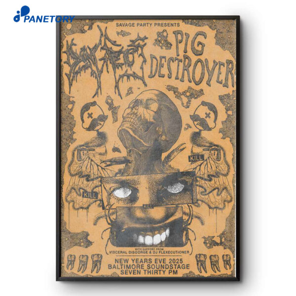 Pig Destroyer Baltimore MD Dec 31 2025 Poster