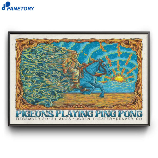 Pigeons Playing Ping Pong Ogden Theatre Denver CO Dec 30-31 2025 Poster