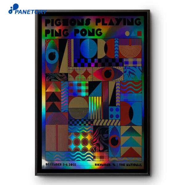 Pigeons Playing Ping Pong Richmond Dec 5 - 6 2025 Poster