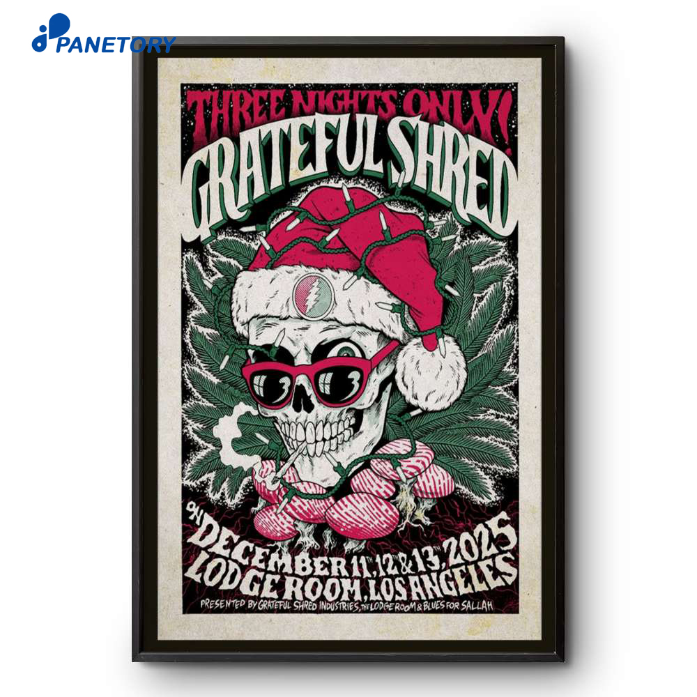 Poster Grateful Shred Lodge Room Highland Park Dec 11-13 2025 Poster 2 Poster Grateful Shred Lodge Room Highland Park Dec 11-13 2025