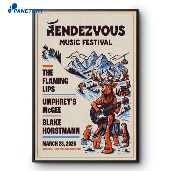 Rendezvous Music Festival Jackson Hole Mountain Resort Teton Village WY Mar 28 2026 Poster
