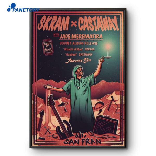 Skram And Castaway San Fran Wellington NZ Jan 31 2026 Poster