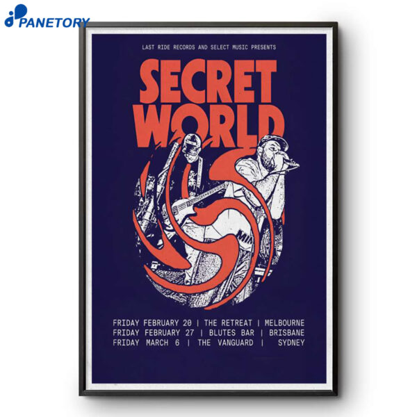 Secret World Australia Tour 2026 Poster