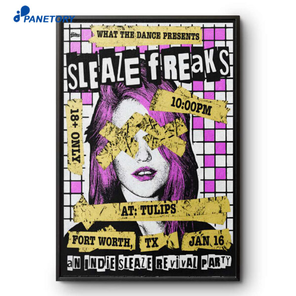 Sleaze Freaks Fort Worth TX Jan 16 2026 Poster
