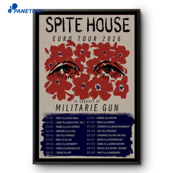 Spite House Euro Tour 2026 Poster