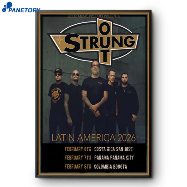 Strung Out Latin America Tour 2026 Poster