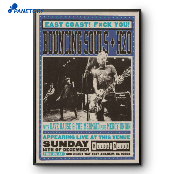 The Bouncing Souls House Of Blues Anaheim CA Dec 14 2025 Poster