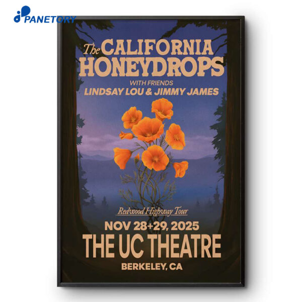 The California Honeydrops Berkeley Tour Nov 28-29 2025 Poster