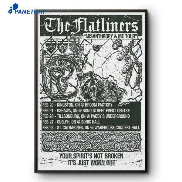 The Flatliners Misanthropy And ME Tour 2026 Poster