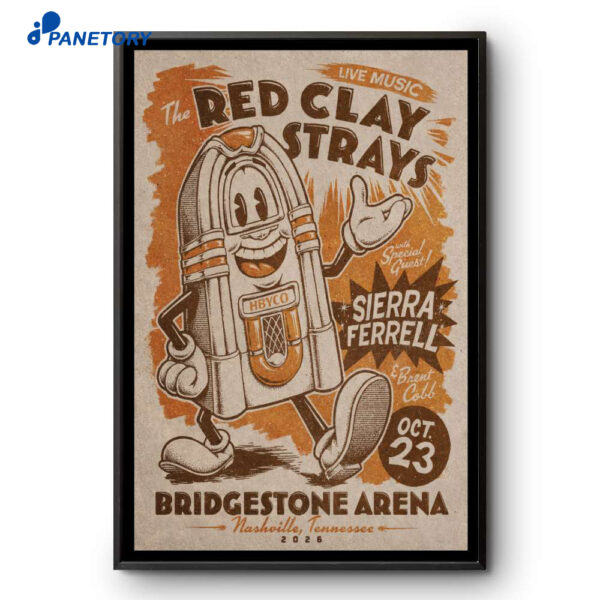 The Red Clay Strays Nashville TN Oct 23 2026 Poster