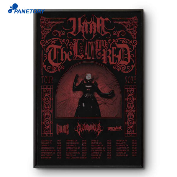 Vana The Lady Red Tour 2026 Poster