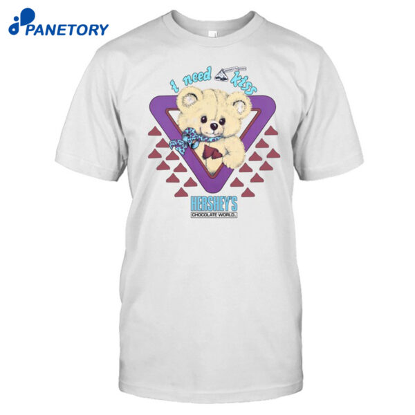 Vintage 90s I Need A Kiss Hersheys Kisses Bear Shirt