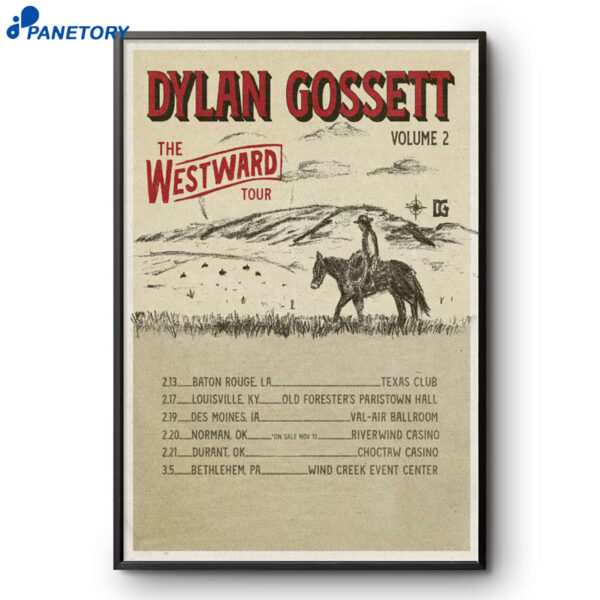 Volume 2 Dylan Gossett The Westward Tour 2026 Poster