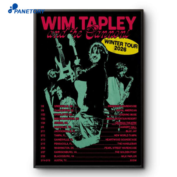 Wim Tapley And The Cannons Winter Tour 26 Poster