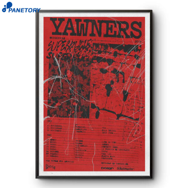 Yawners Tour Superbucle 2025-2026 Poster