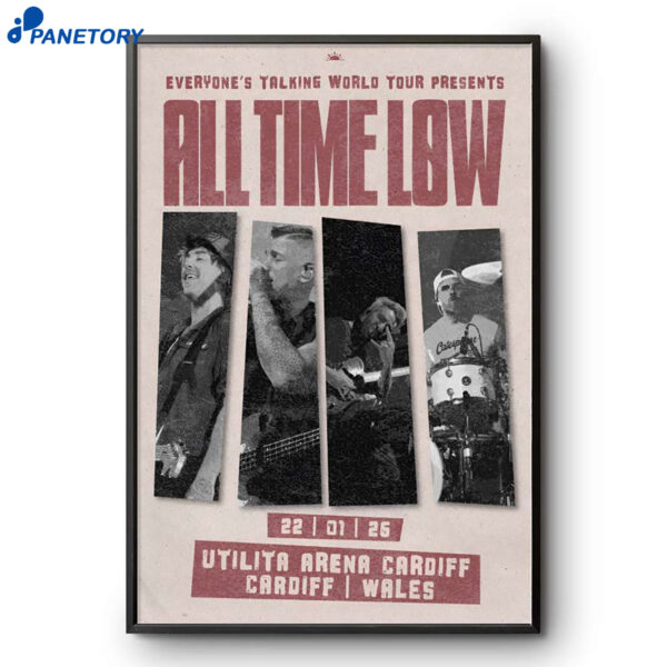 All Time Low Cardiff Wales Jan 22 2026 Poster
