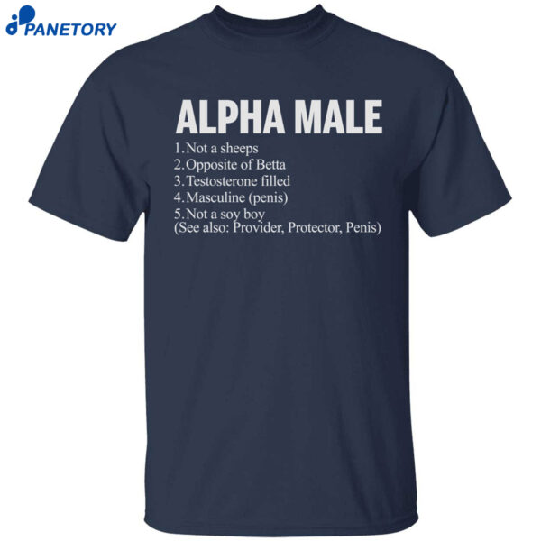 Alpha Male Not A Sheeps Opposite Of Betta Testosterone Fille Masculine Shirt