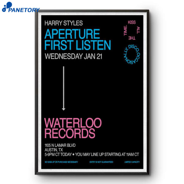 Aperture First Listen Waterloo Records Jan 21 2026 Poster