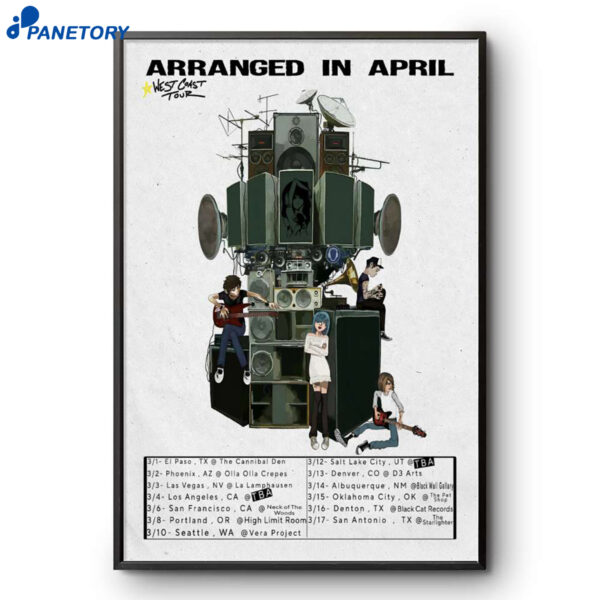 Arranged April West Coast Tour 2026 Poster