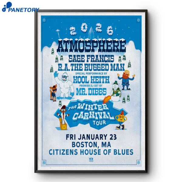 Atmosphere Boston MA Jan 23 2026 Poster