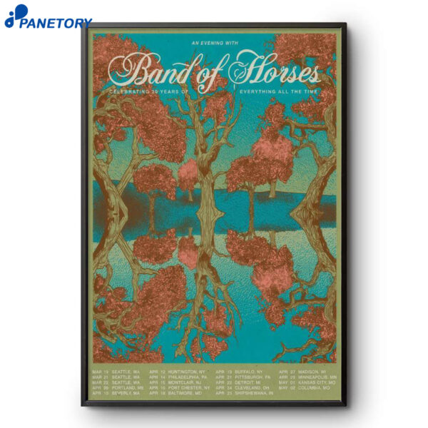 Band Of Horses 20th Anniversary Tour 2026 Poster